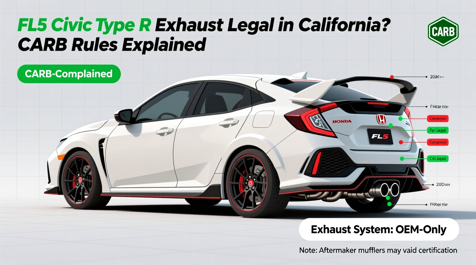 fl5 california exhaust legality