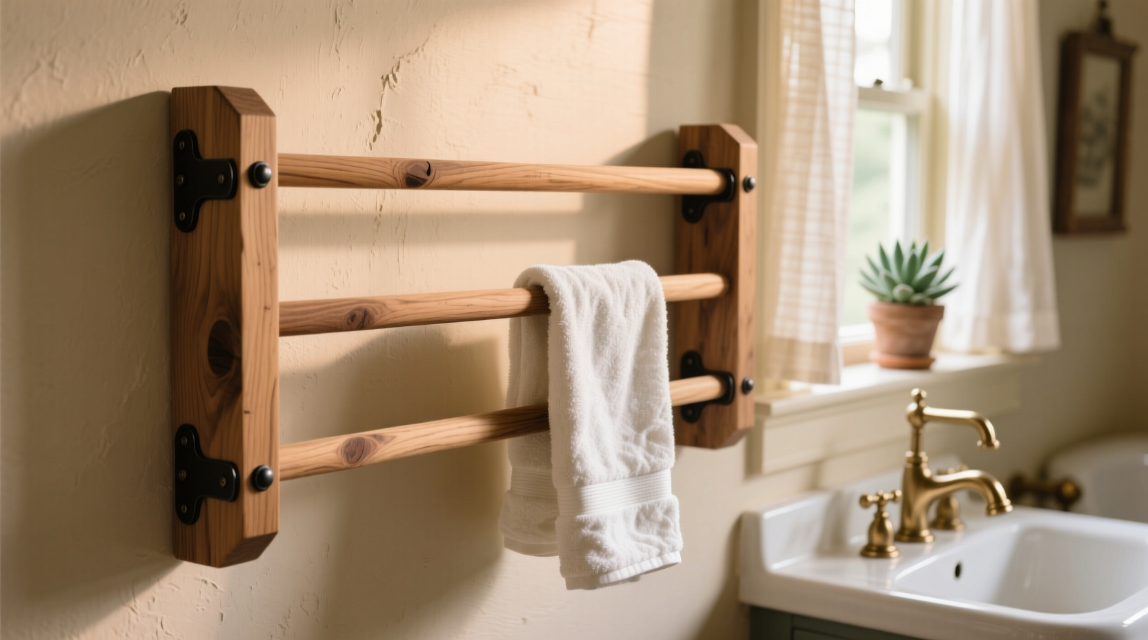 diy towel rack
