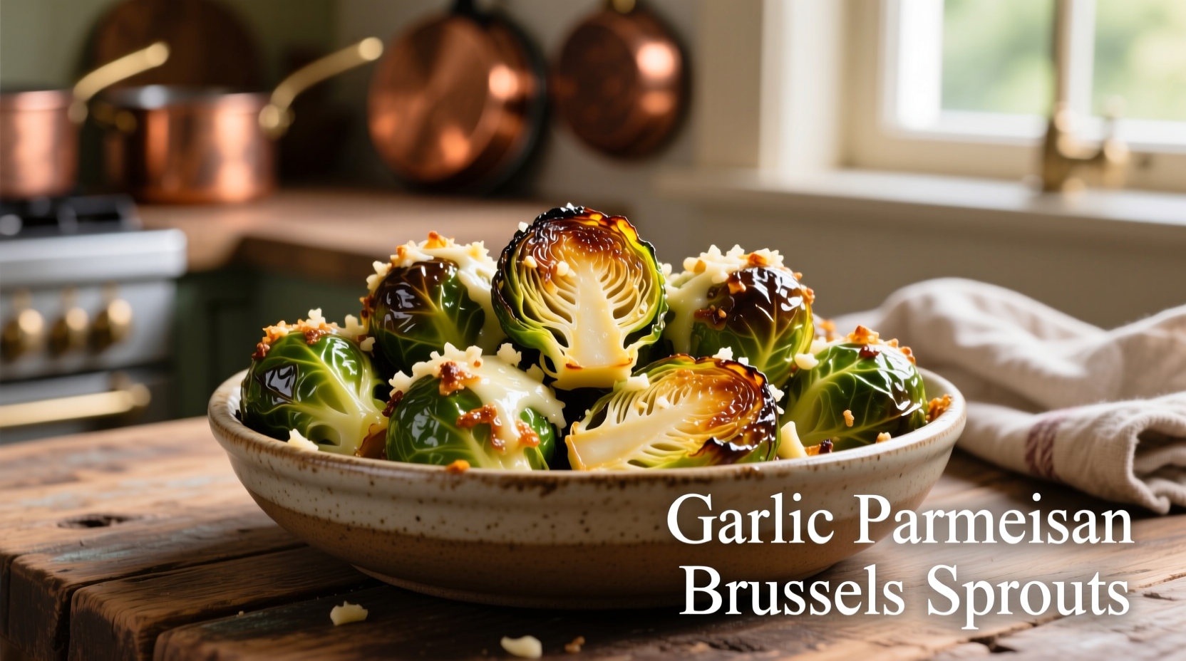 garlic parmesan brussels sprouts
