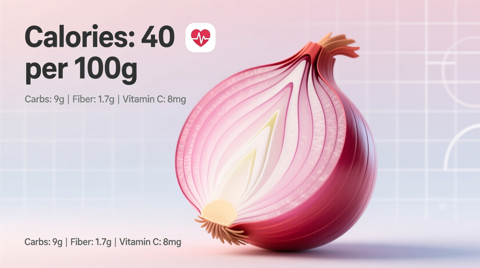 calories for red onion