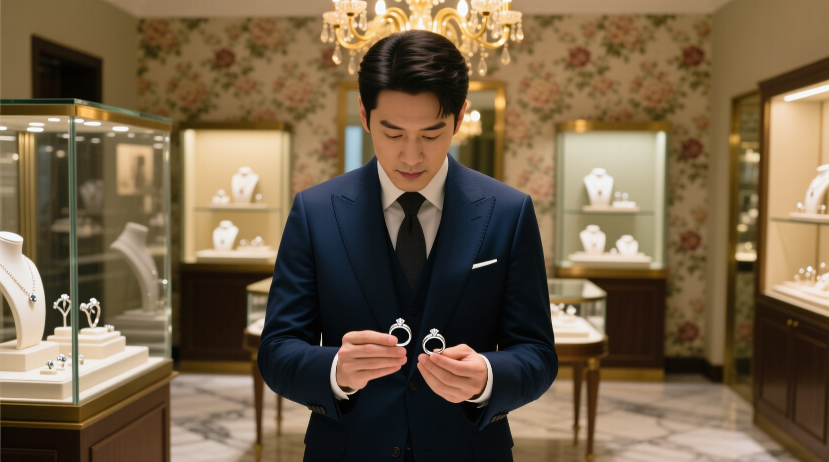 does the man buy both wedding rings