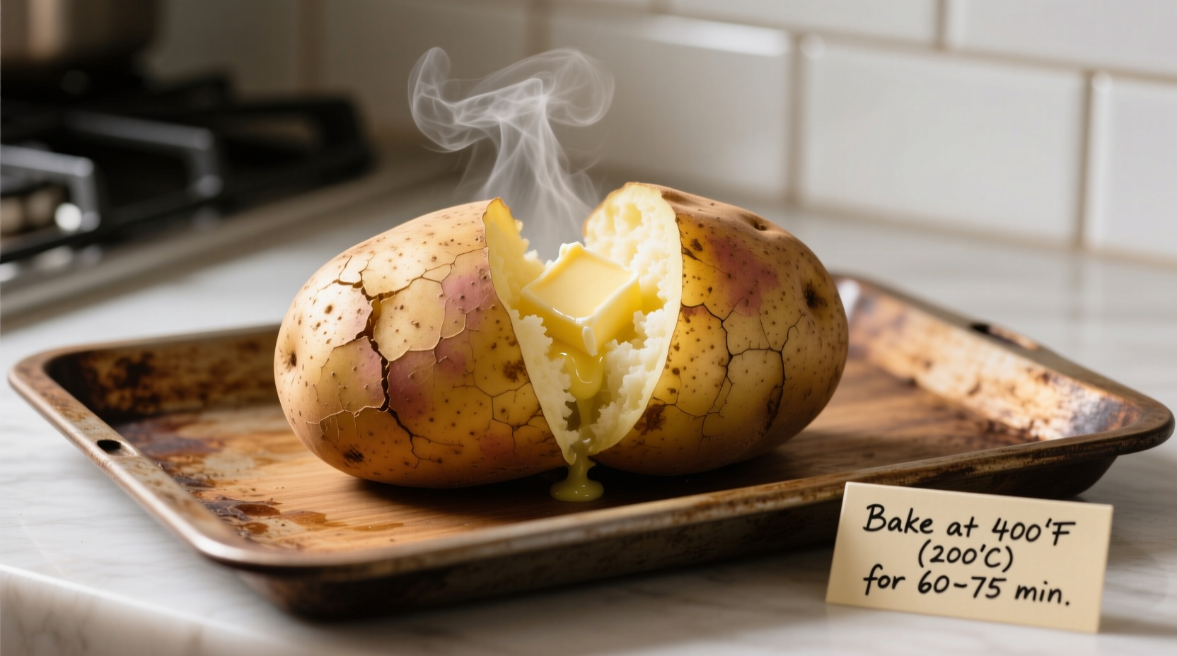 how to bake a potato in oven