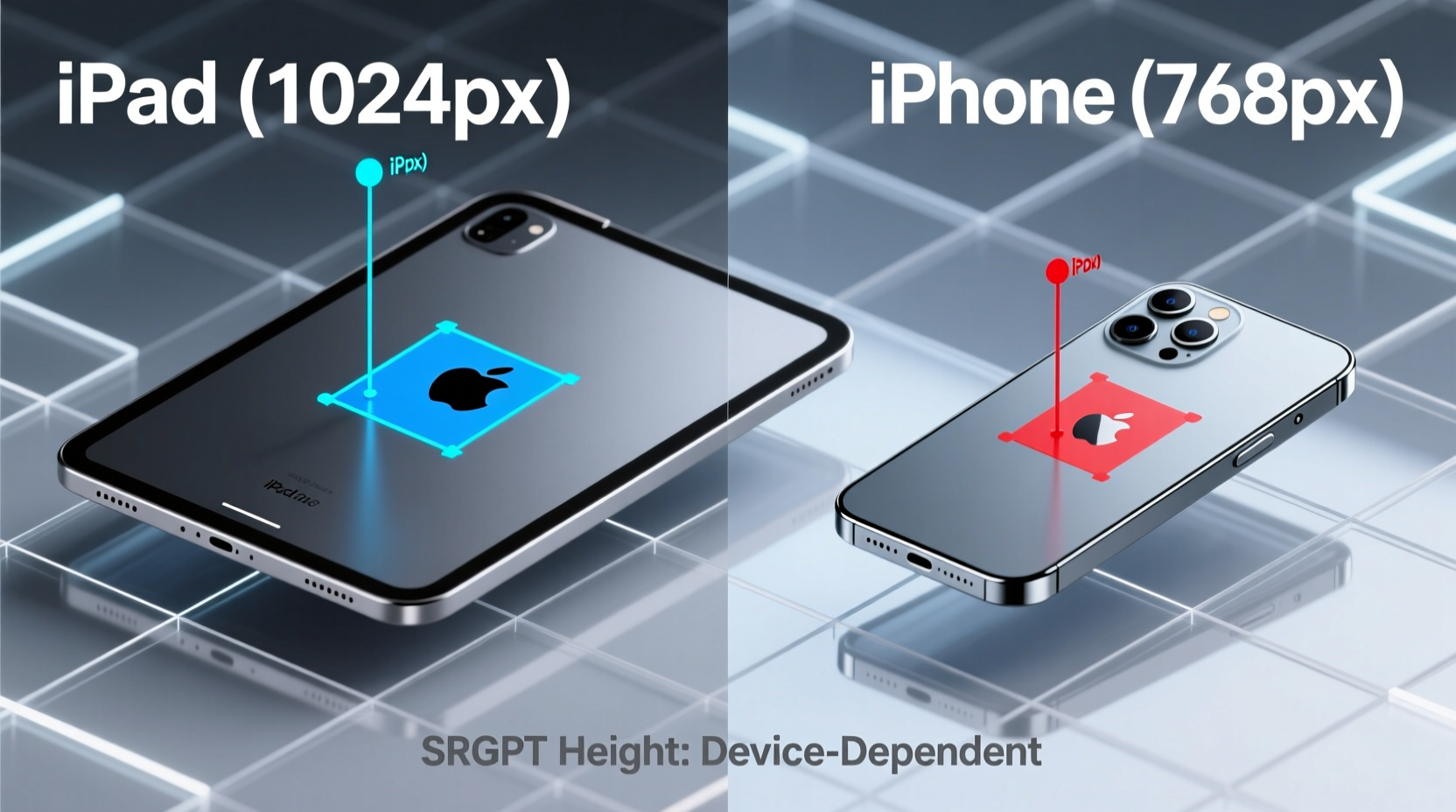 ipad vs iphone cgrect height is there a universal size or does it depend on the device