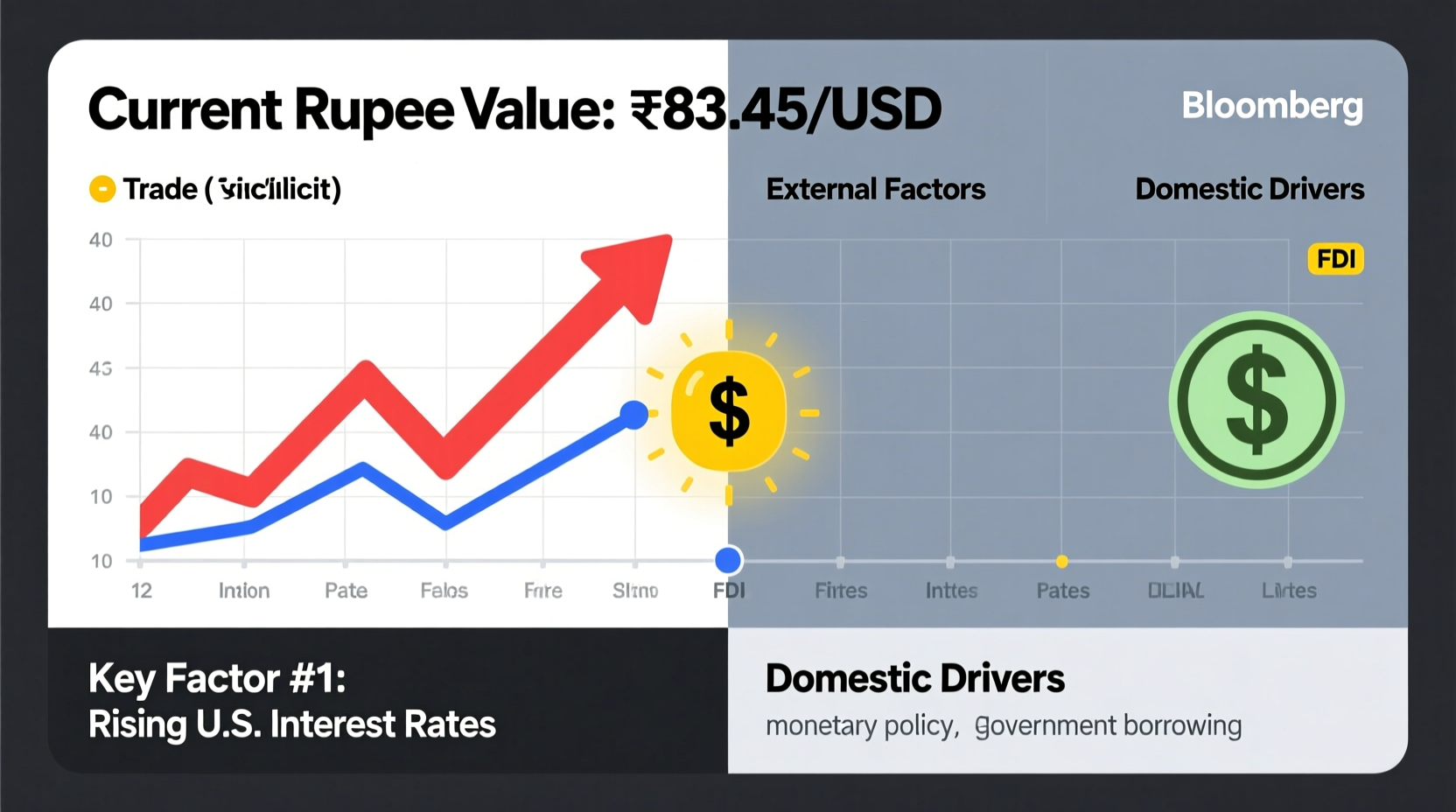 why is the rupee falling usd vs inr and key factors