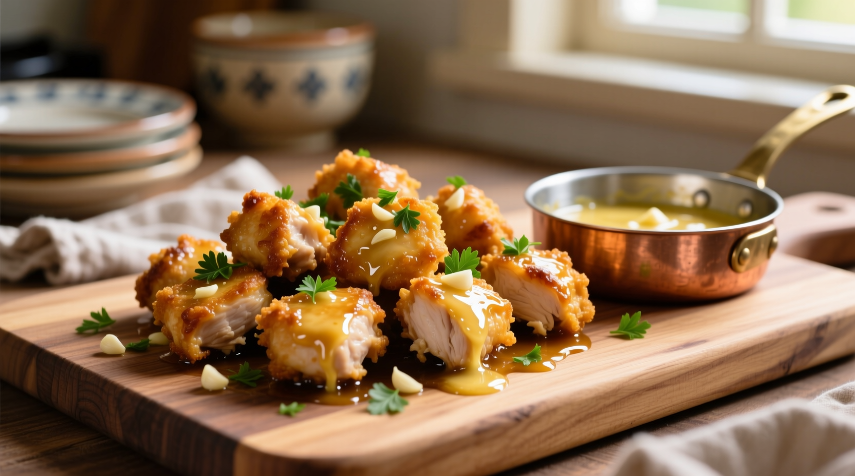garlic butter chicken bites