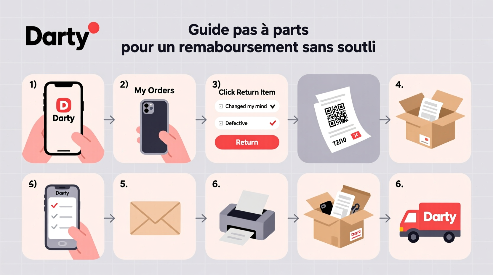 step by step guide on how to return a cell phone to darty for a smooth refund