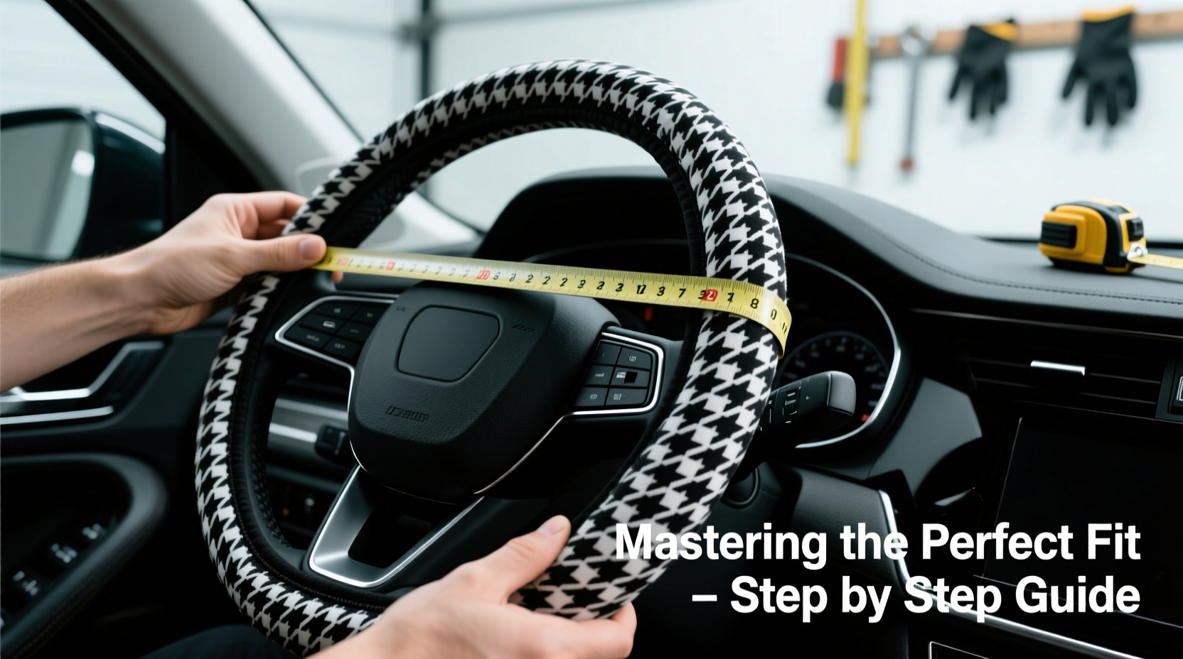 mastering the perfect fit a step by step guide to installing a houndstooth steering wheel cover