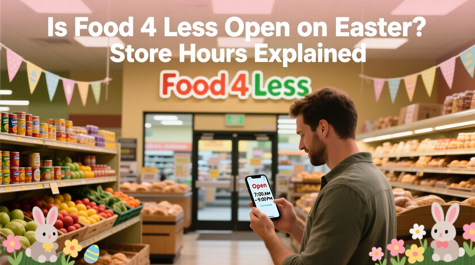 is food 4 less open on easter