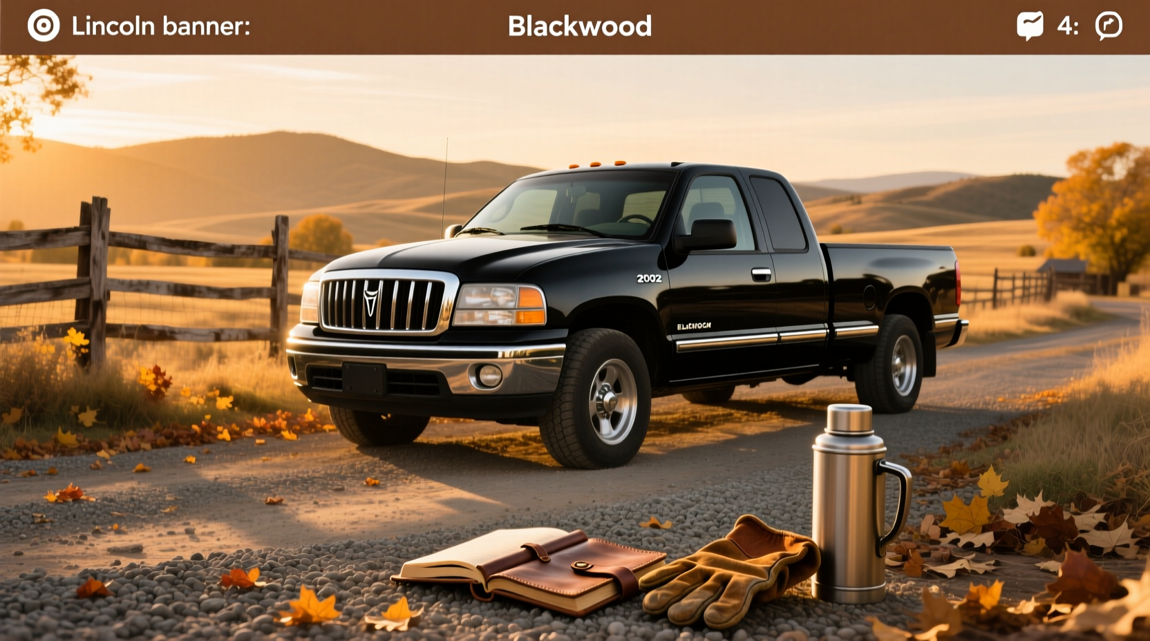 2002 Lincoln Blackwood pickup truck parked on paved road