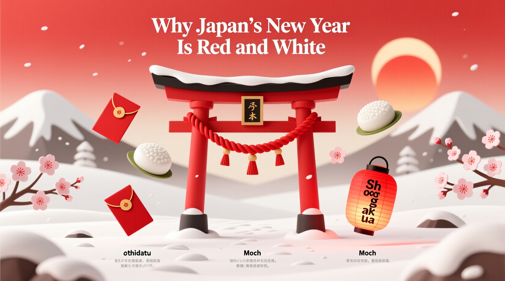 why is japan new year red and white