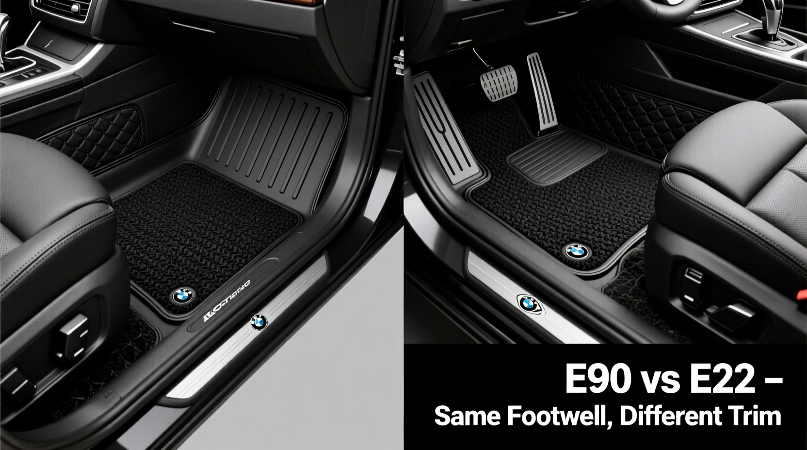E90 vs E92 Rubber Mats Fit: Same Footwell, Different Trim
