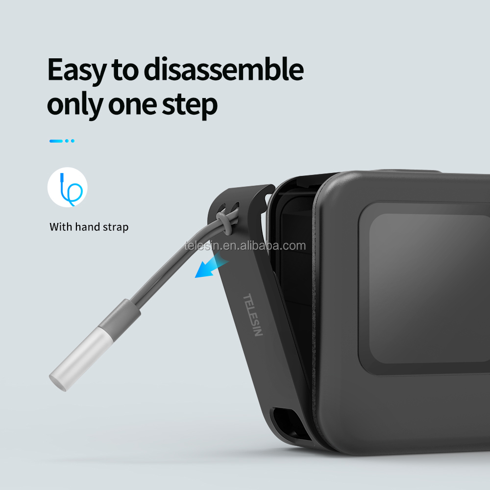 Telesin Replaceable Battery Cover Detachable Battery Lid for Go Pro Hero-9 camera