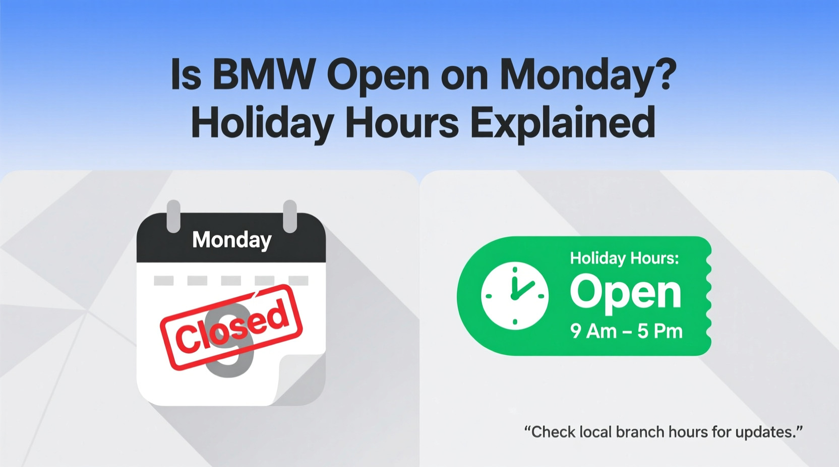 is bmv open on monday