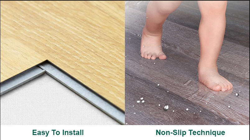 Interlocking Click Laminated Plastic SPC PVC Flooring Waterproof Wear Resistance