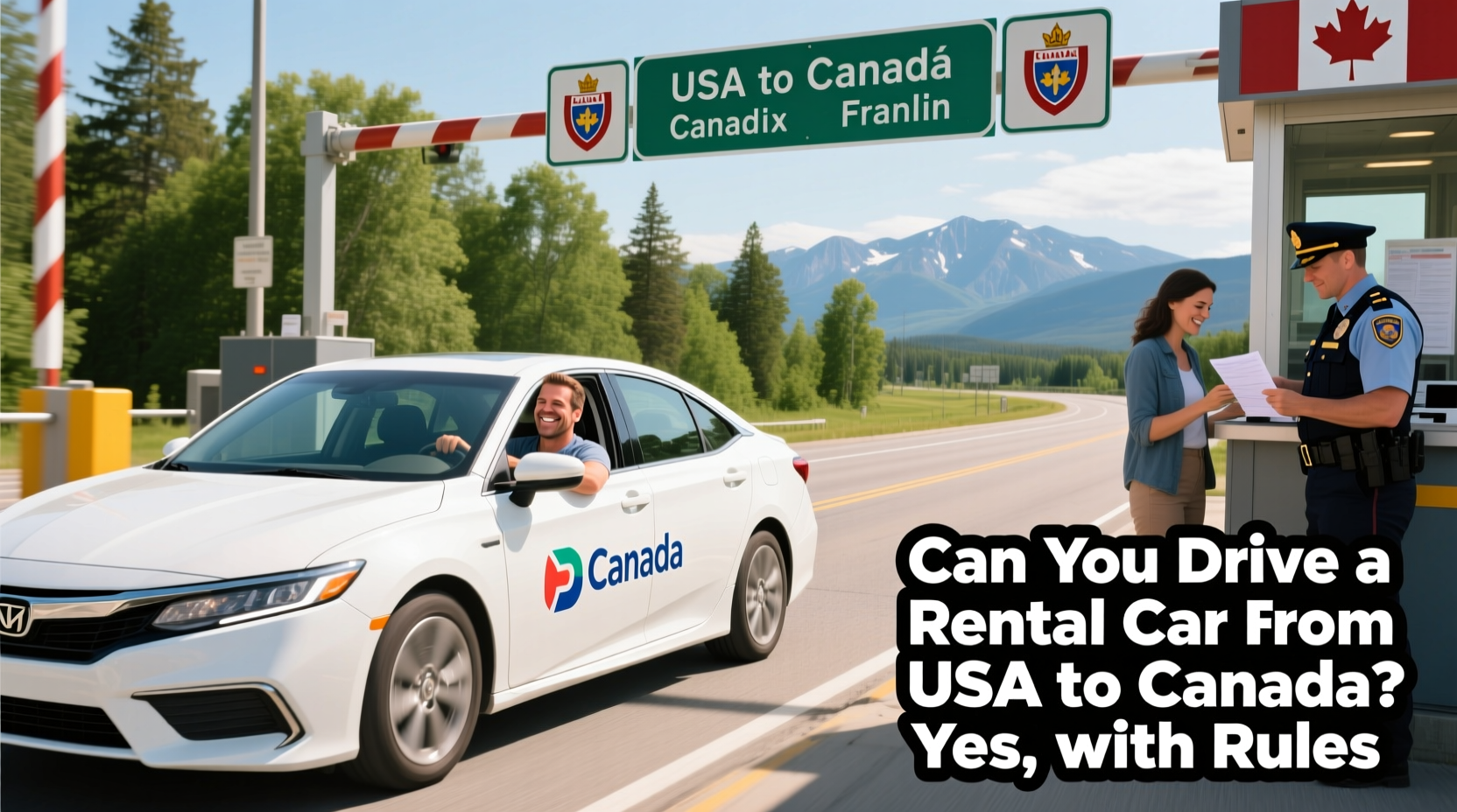 can you drive a rental car from usa to canada
