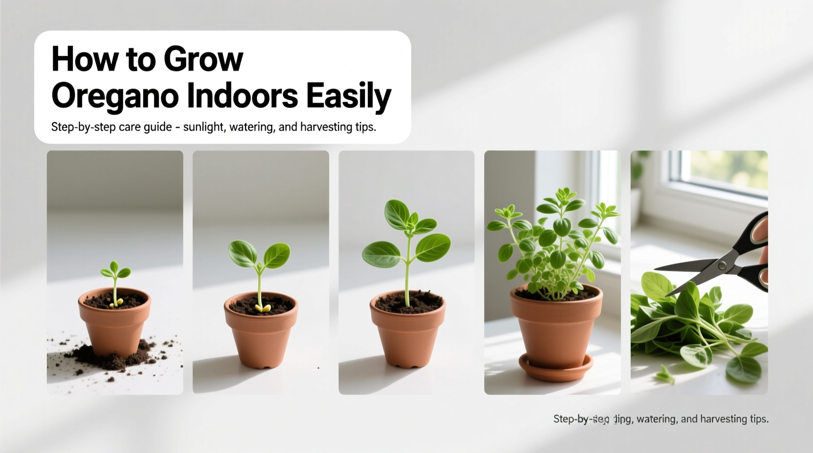 how to grow oregano indoors