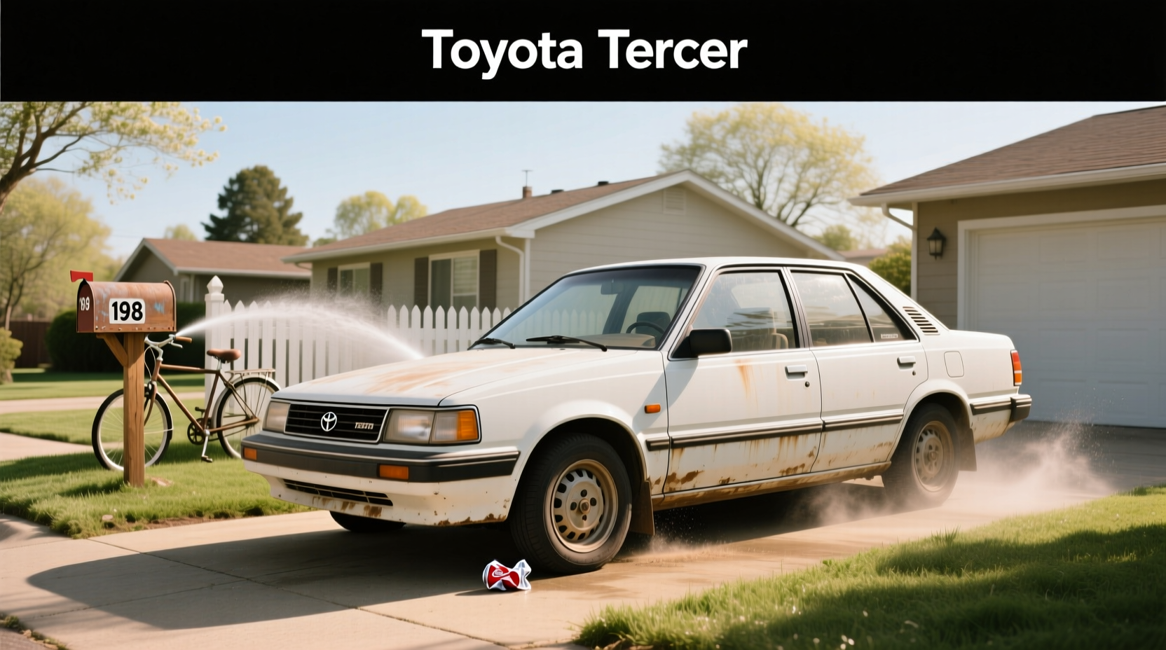 1988 Toyota Tercel hatchback parked on a quiet street