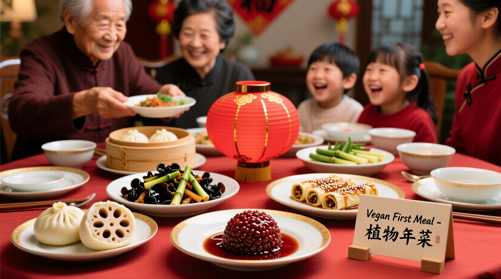 is the first meal for chinese new year vegan