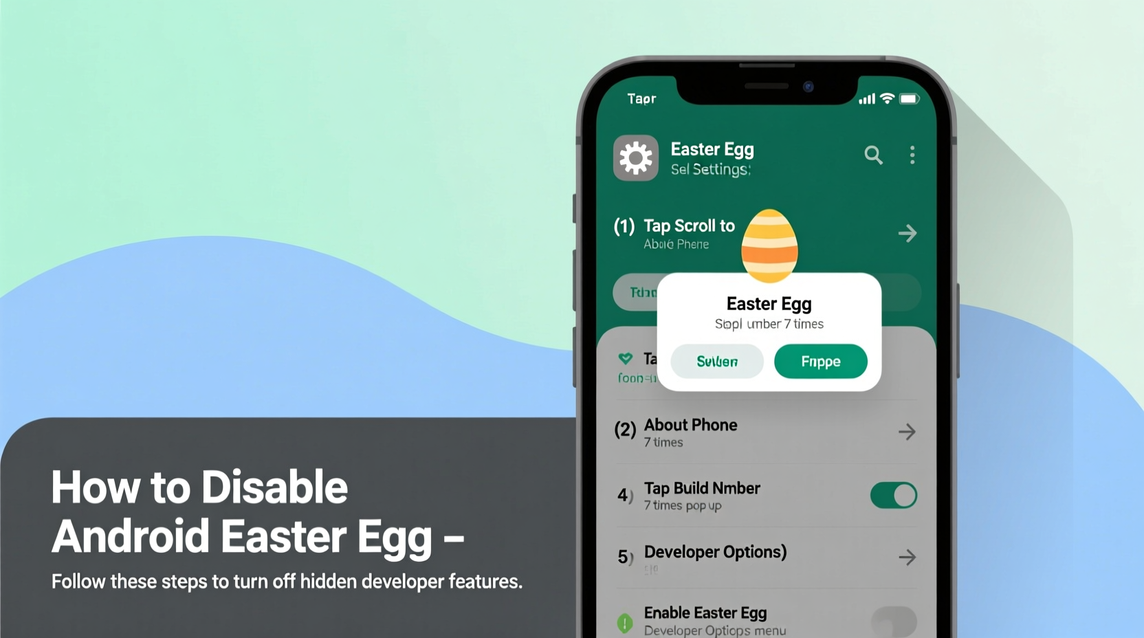 how to disable android easter egg