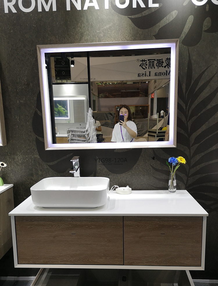 Italian bathroom vanity fancy wall bathroom vanity cabinet with led mirror