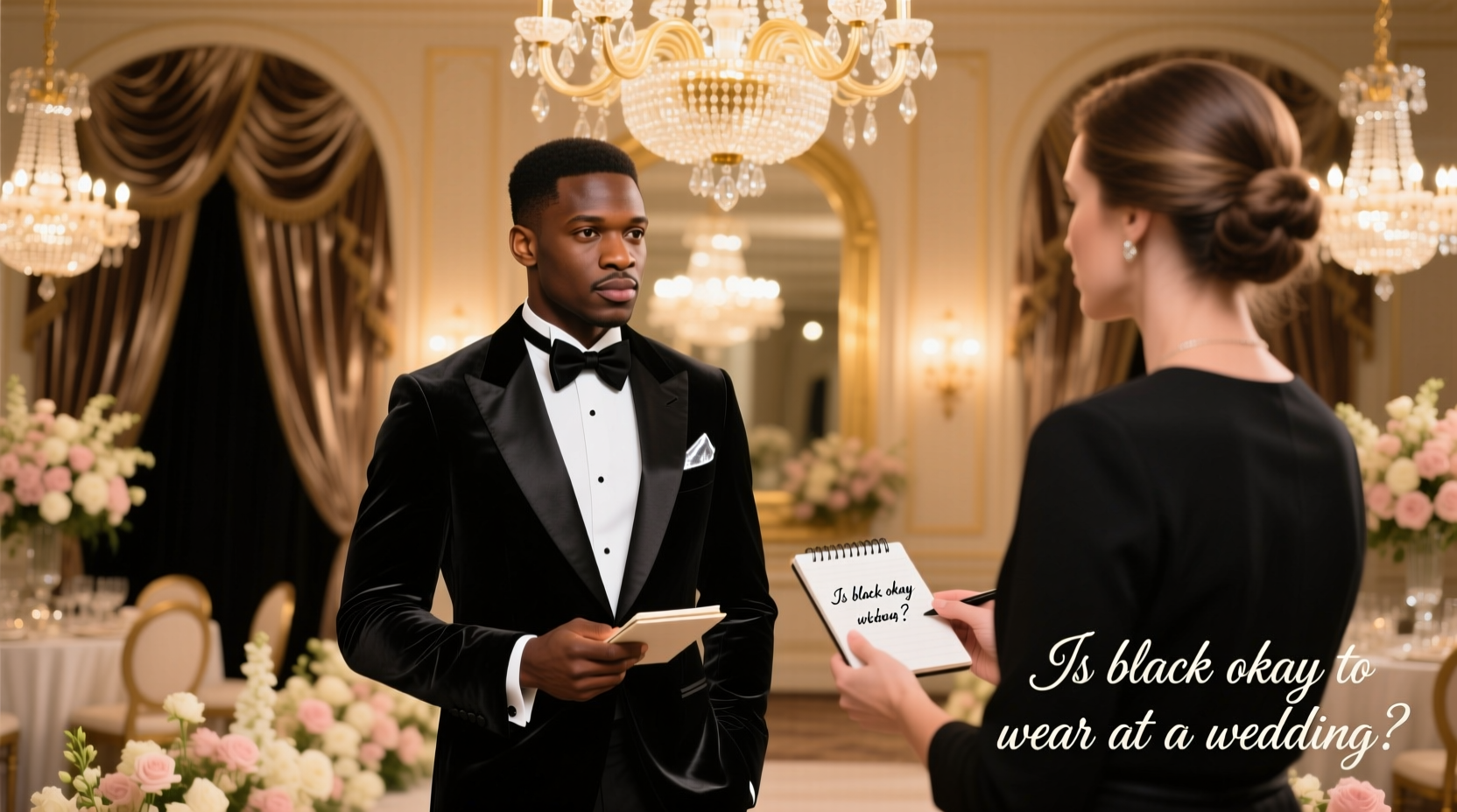 is black ok to wear at a wedding