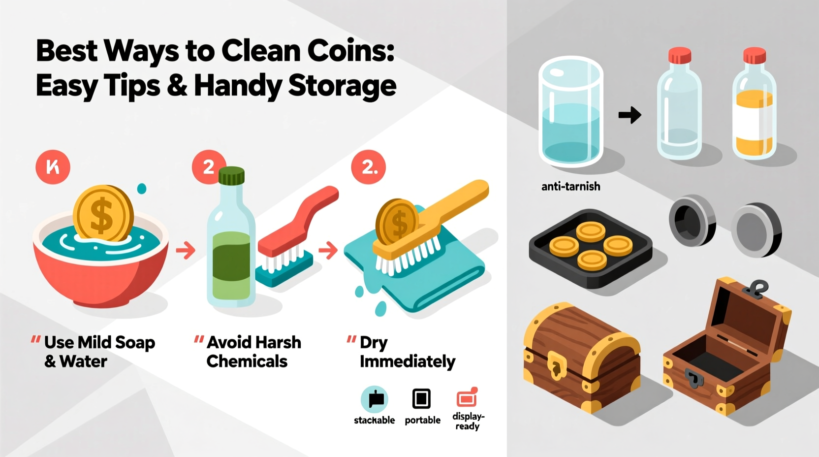 best way to clean coins easy tips and handy storage options