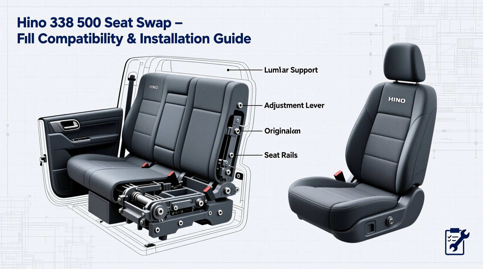 hino 338 500 seat swap