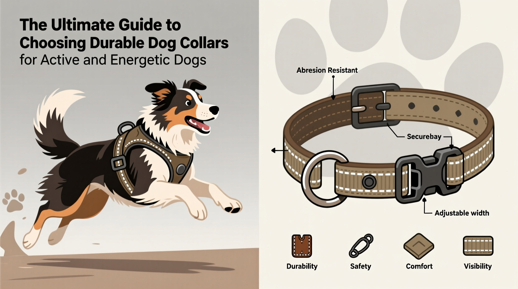 the ultimate guide to choosing durable dog collars for active and energetic dogs