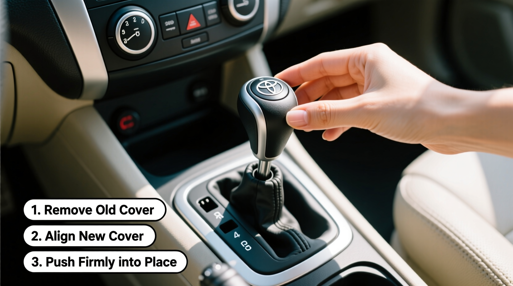 install gear stick cover auris 2008