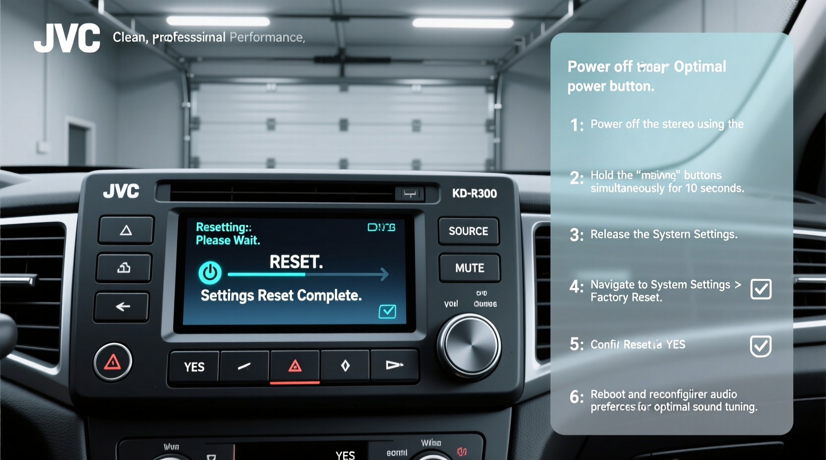 step by step guide to resetting your jvc car stereo for optimal performance