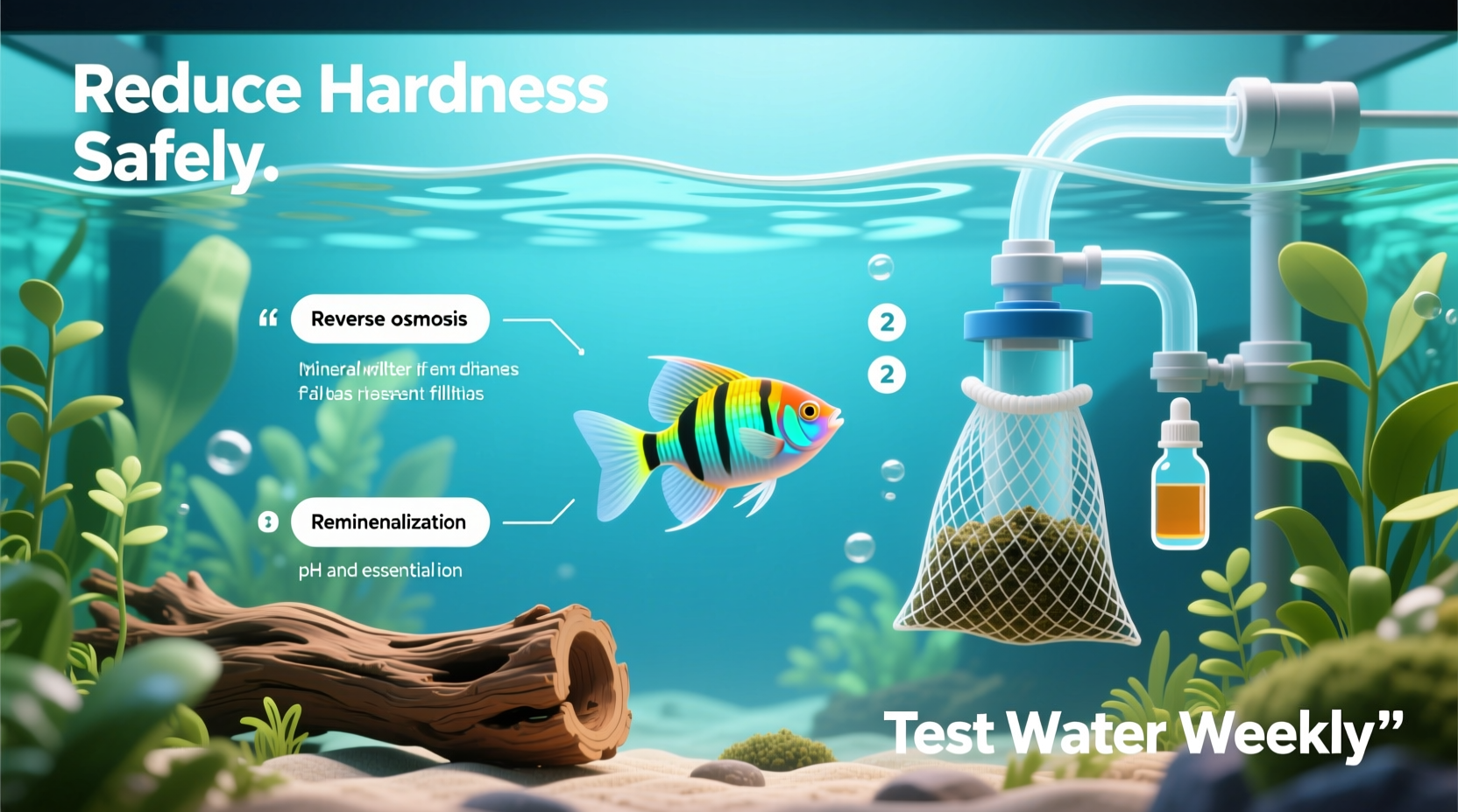effective strategies to safely reduce water hardness in your aquarium for healthier fish