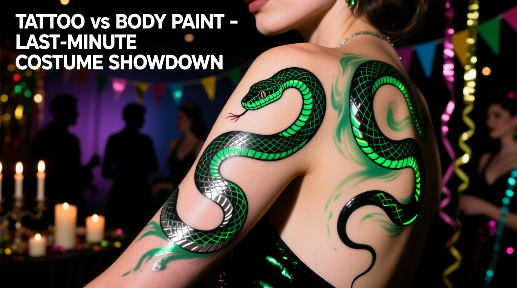 snake temporary tattoo vs body paint which one wins for a last minute costume