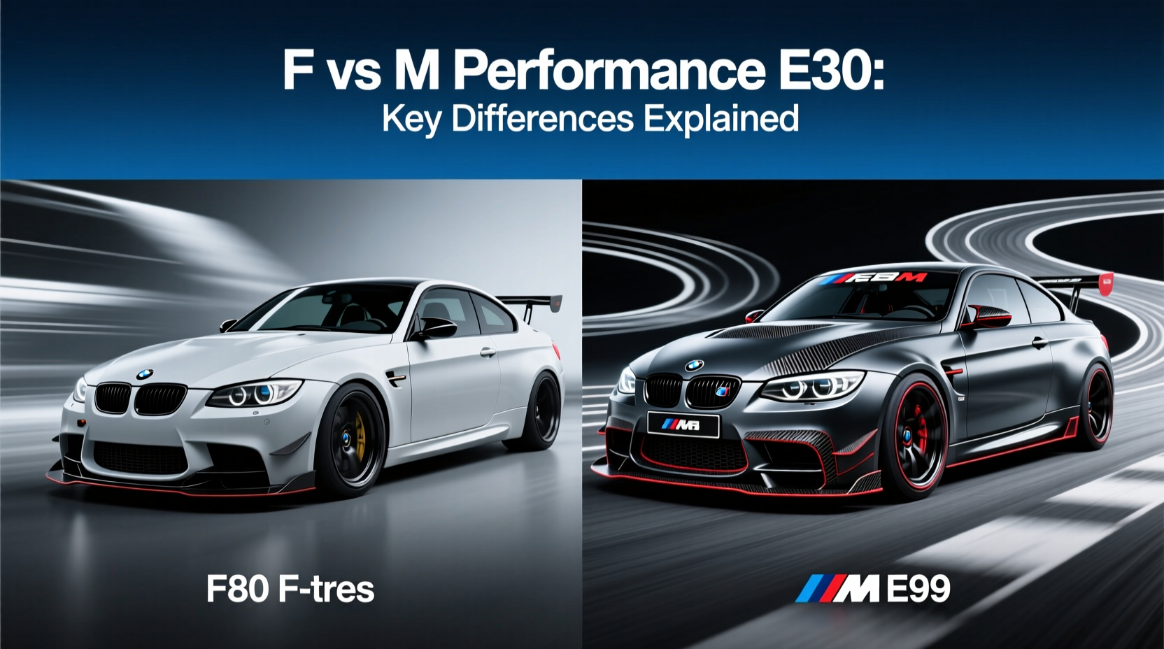 f vs m performance e90