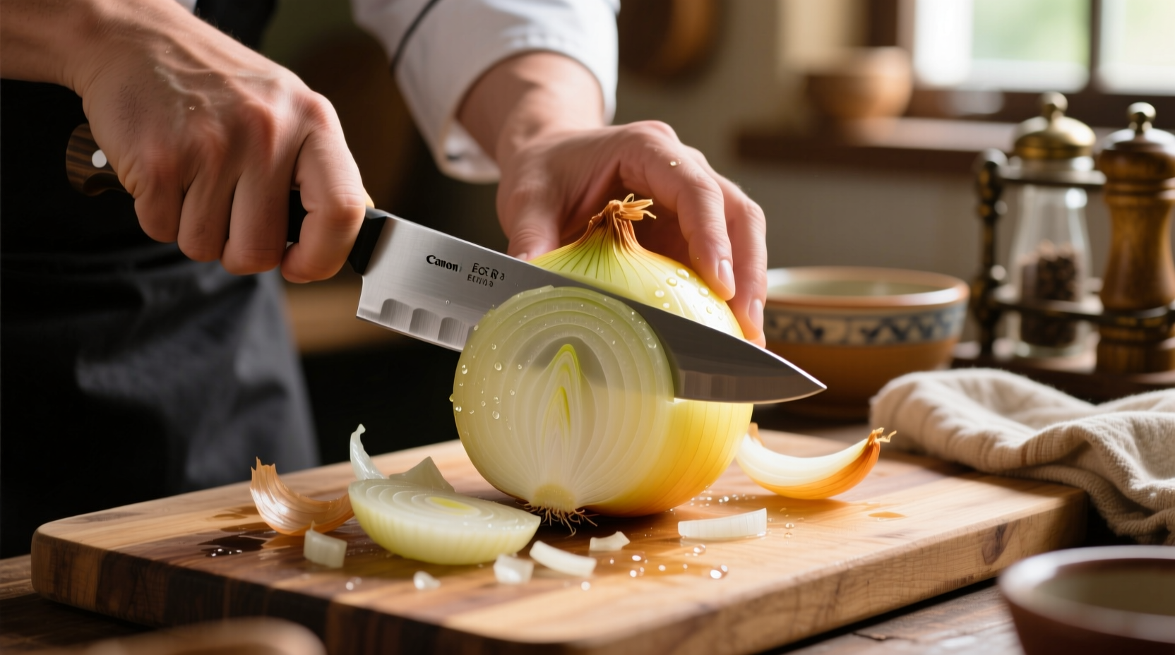 quartering an onion