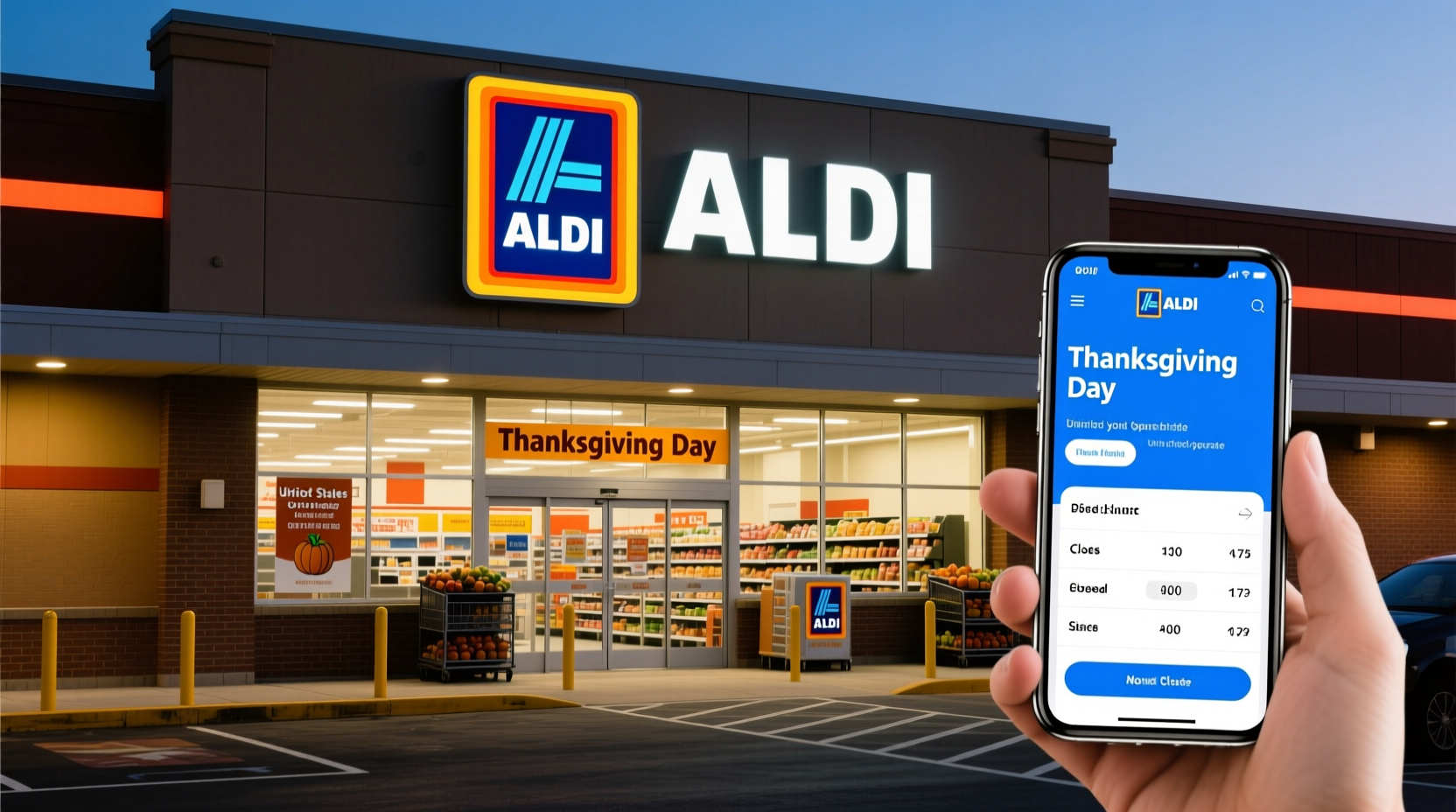 is aldis open on thanksgiving day