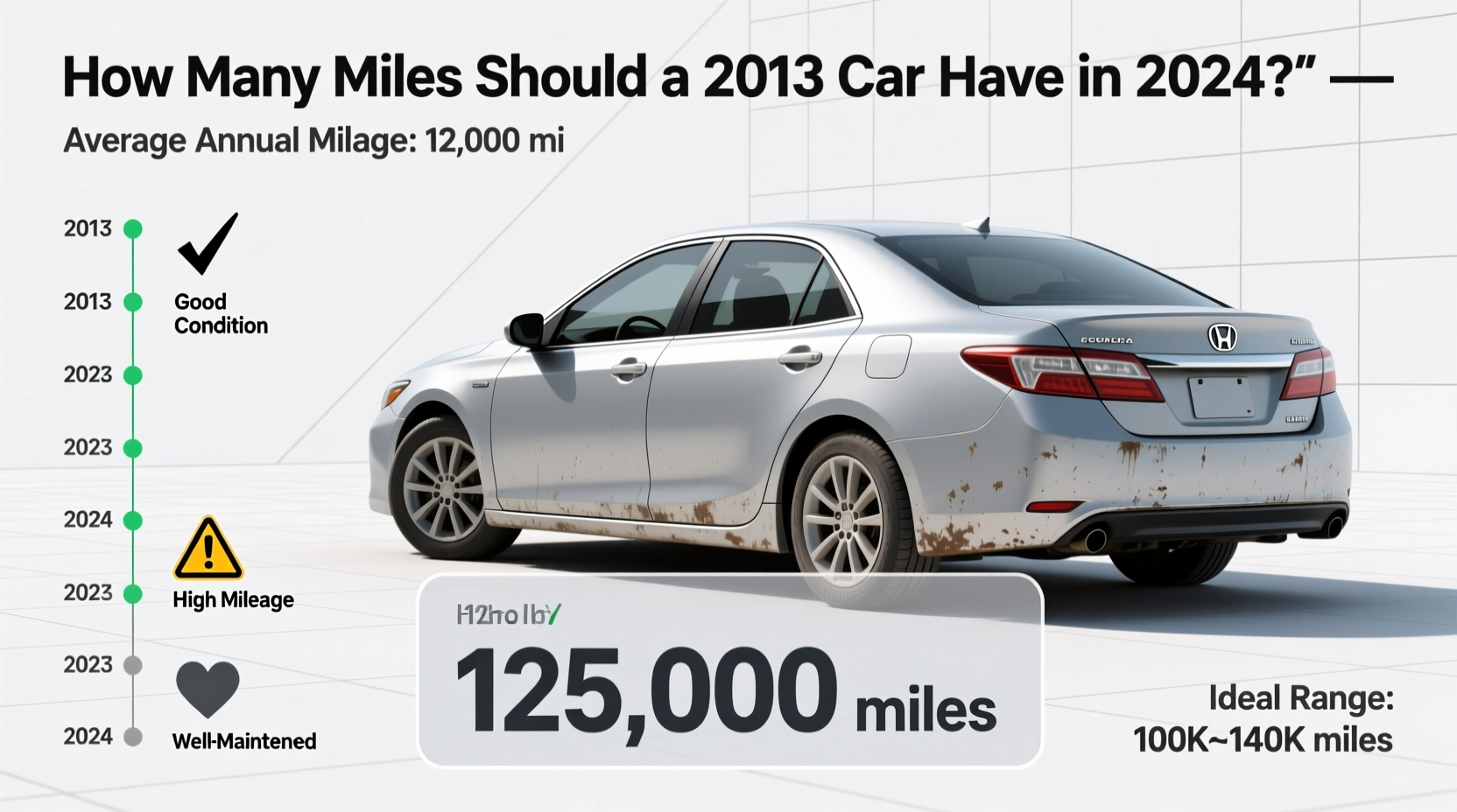 how many miles should a 2013 car have