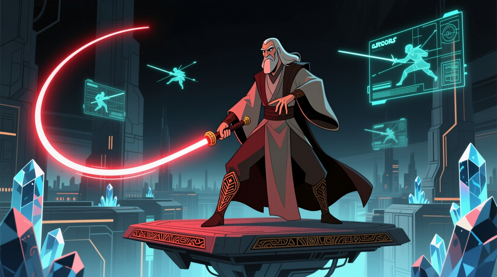 why does count dooku have a curved lightsaber