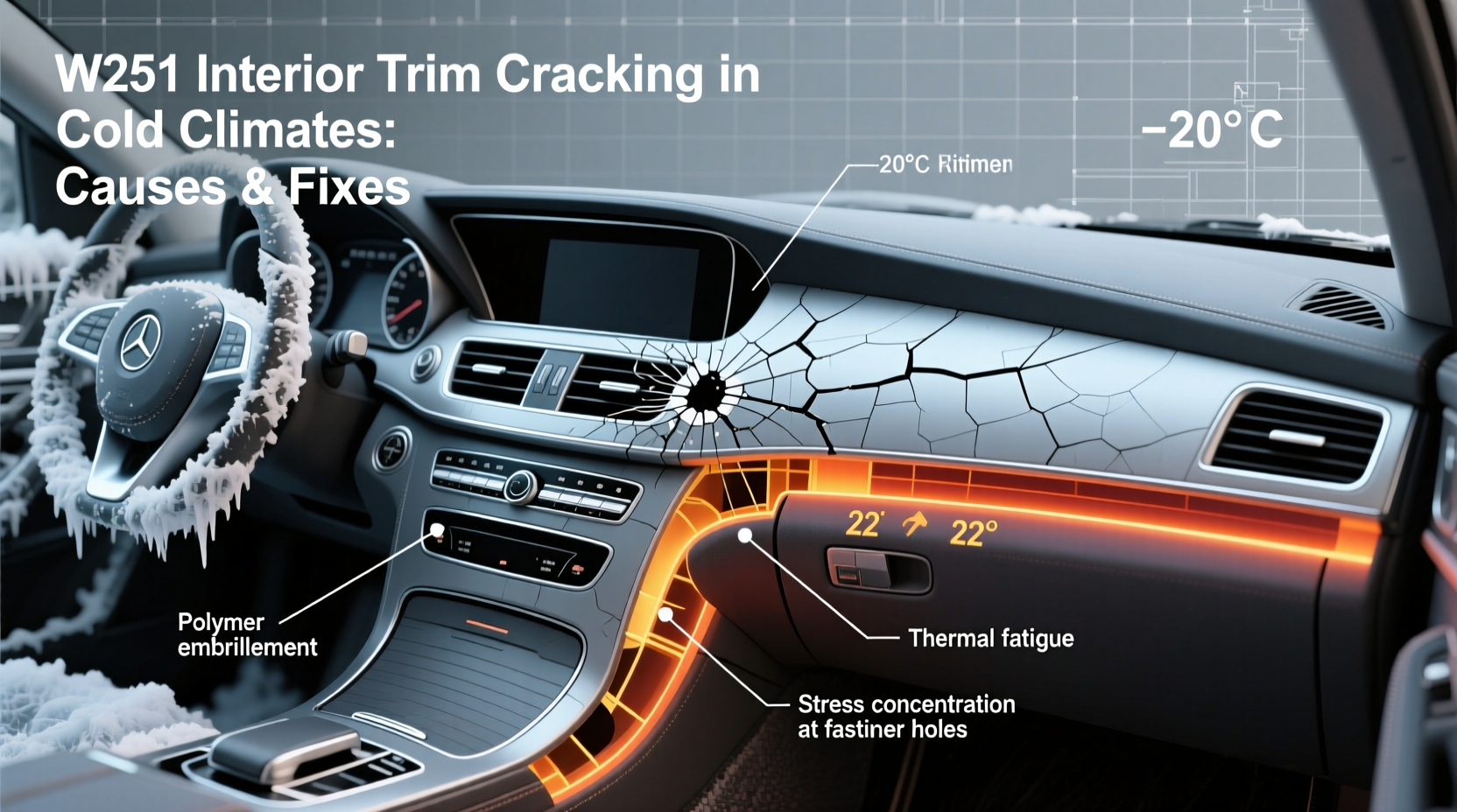 w251 interior trim cracking cold climate