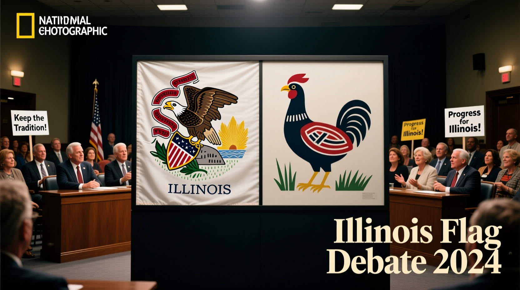 why is illinois changing its flag proposals and debate