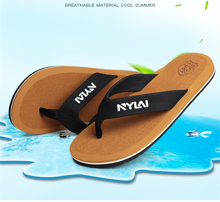 High Quality Non-slip Big Size Flip Flops Men Slippers Casual Men Beach Shoes