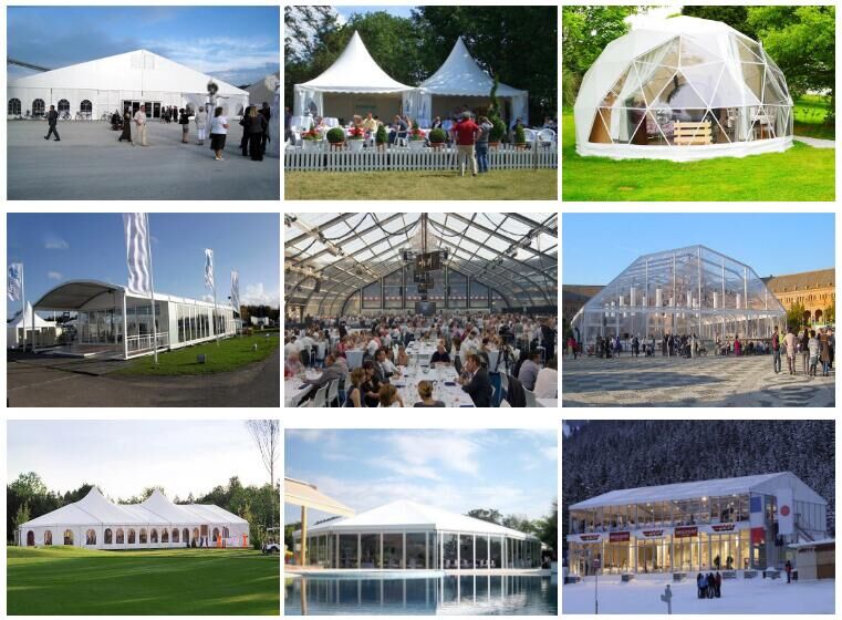 Outdoor Wedding 30x60 Frame Tent Glass Polygon Banquet Party Marquee