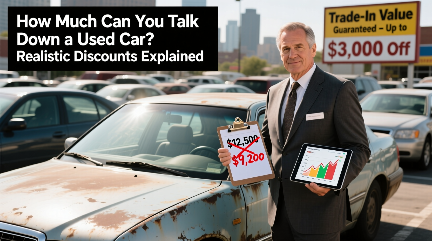 how much can you talk down a used car