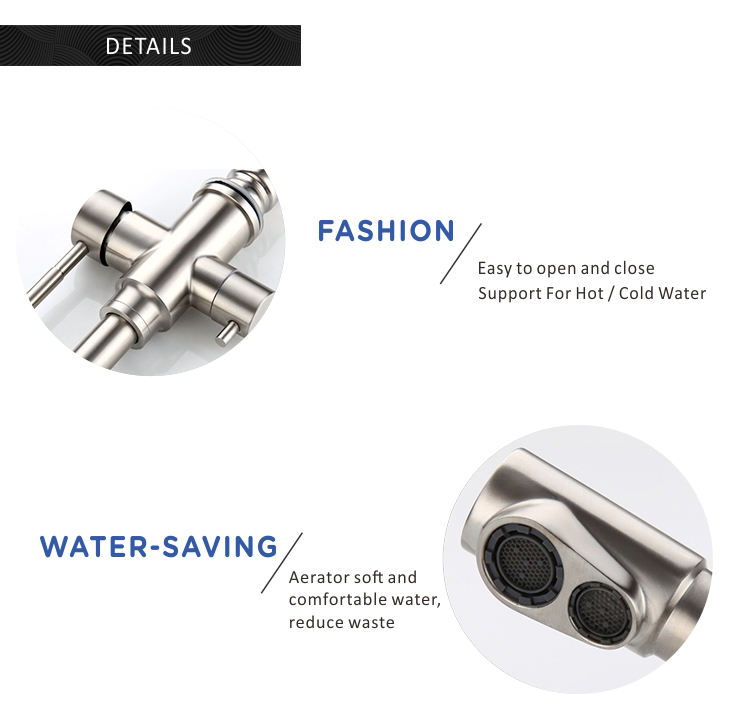 Kitchen Hot And Cold Stainless Steel Water Filter Faucet Tap