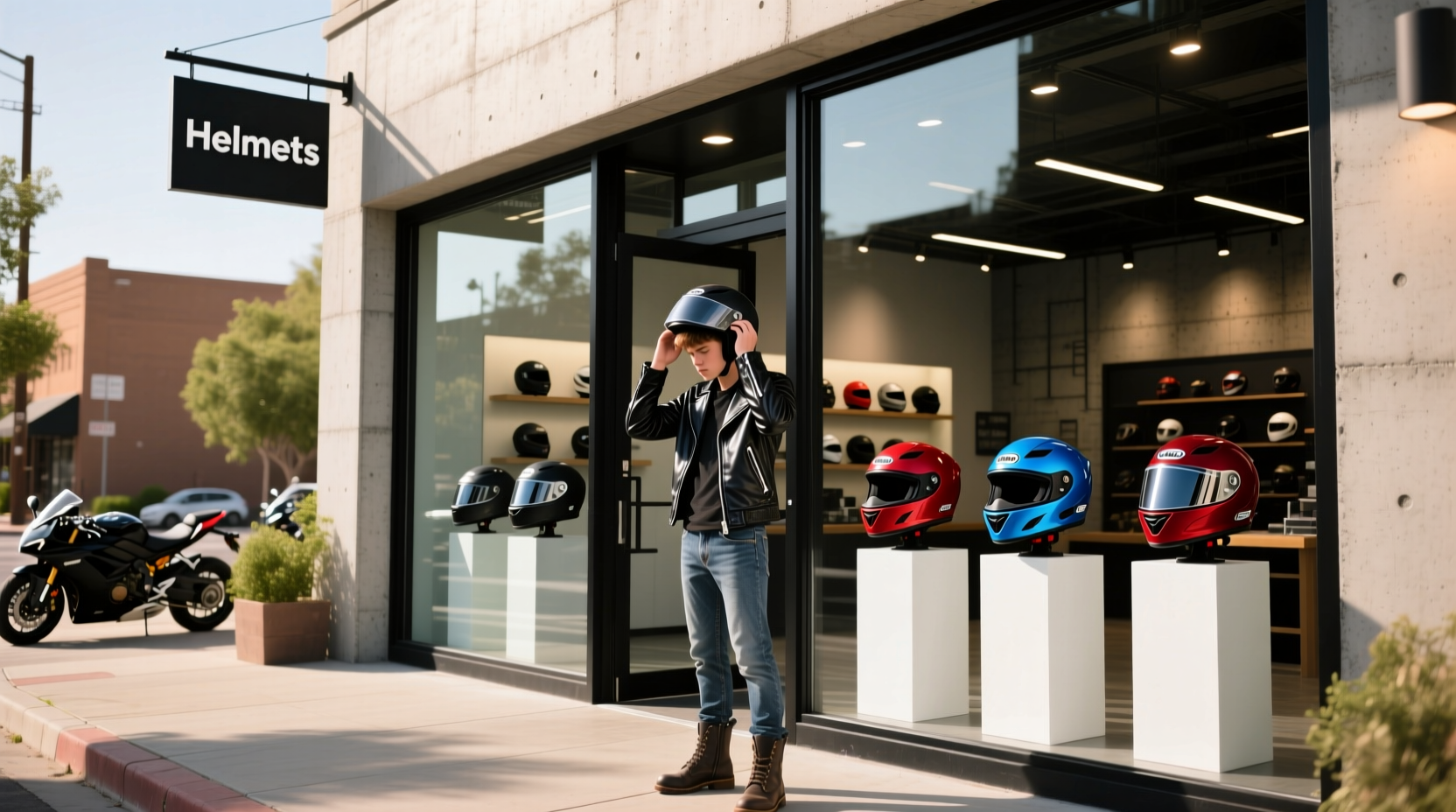 shop motorcycle helmets near me