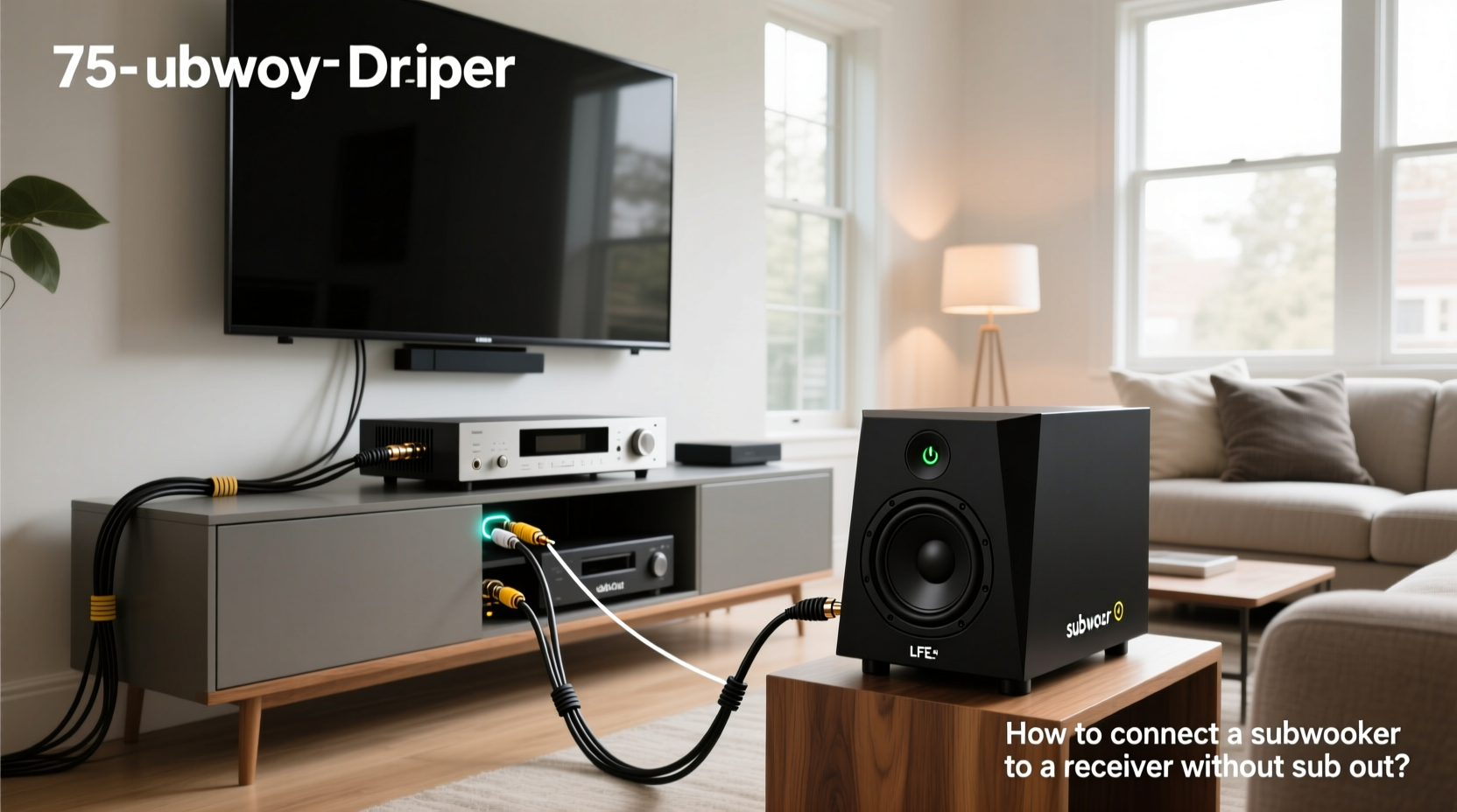 How to Connect a Subwoofer to a Receiver Without Sub Out