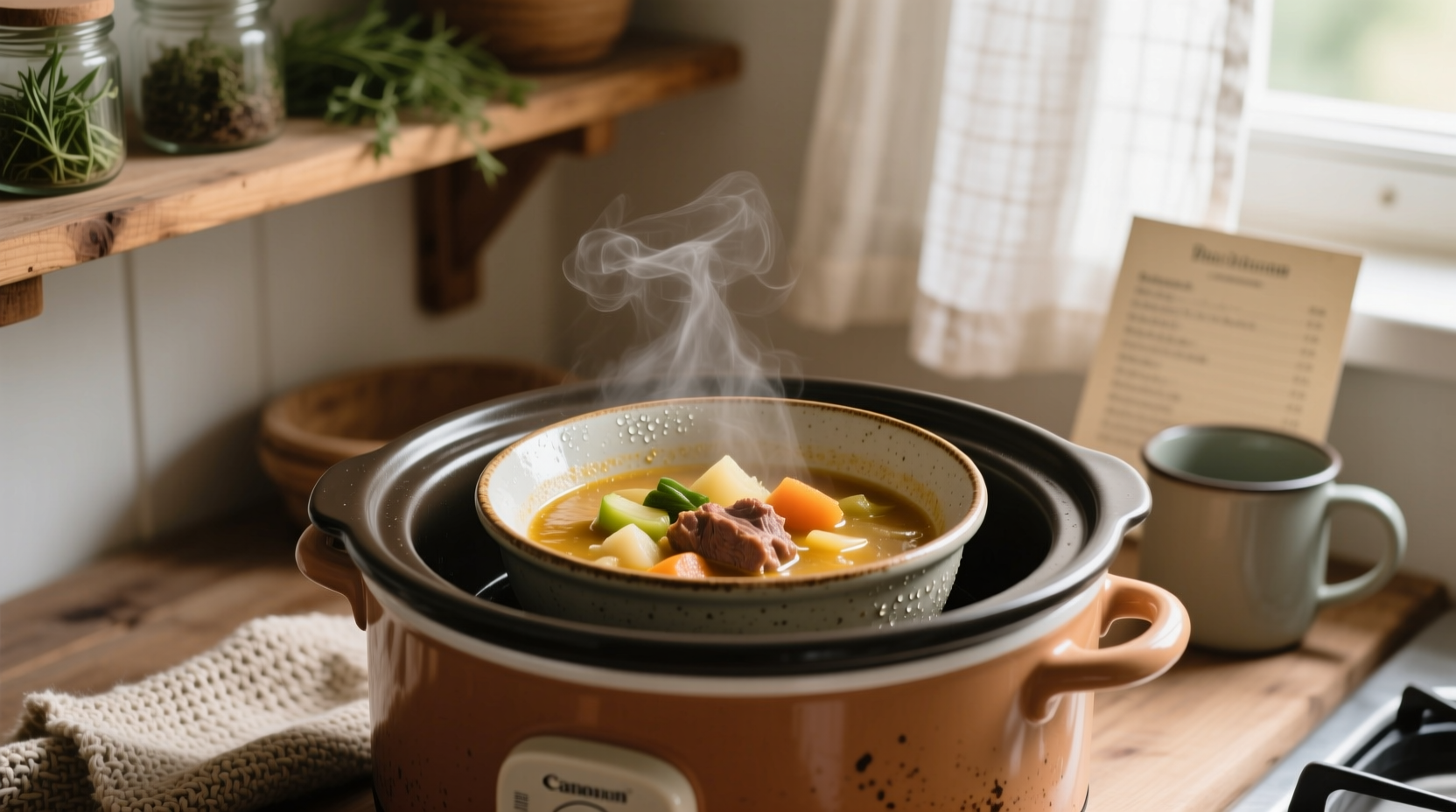 cook smaller portions in the slow cooker with a bowl or
