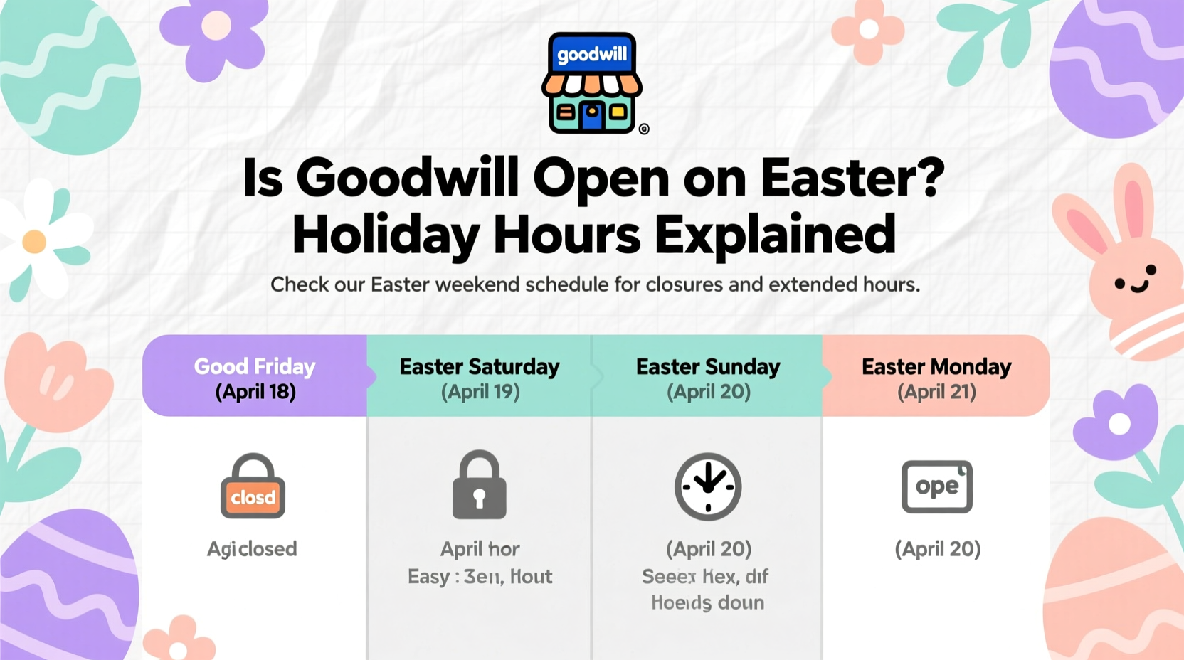 is good will open on easter