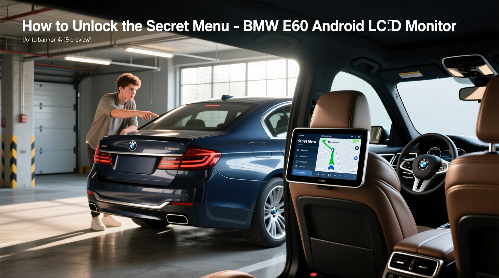 How to choose android car lcd back seat monitor for bmw e60,How to unlock secret menu E60?