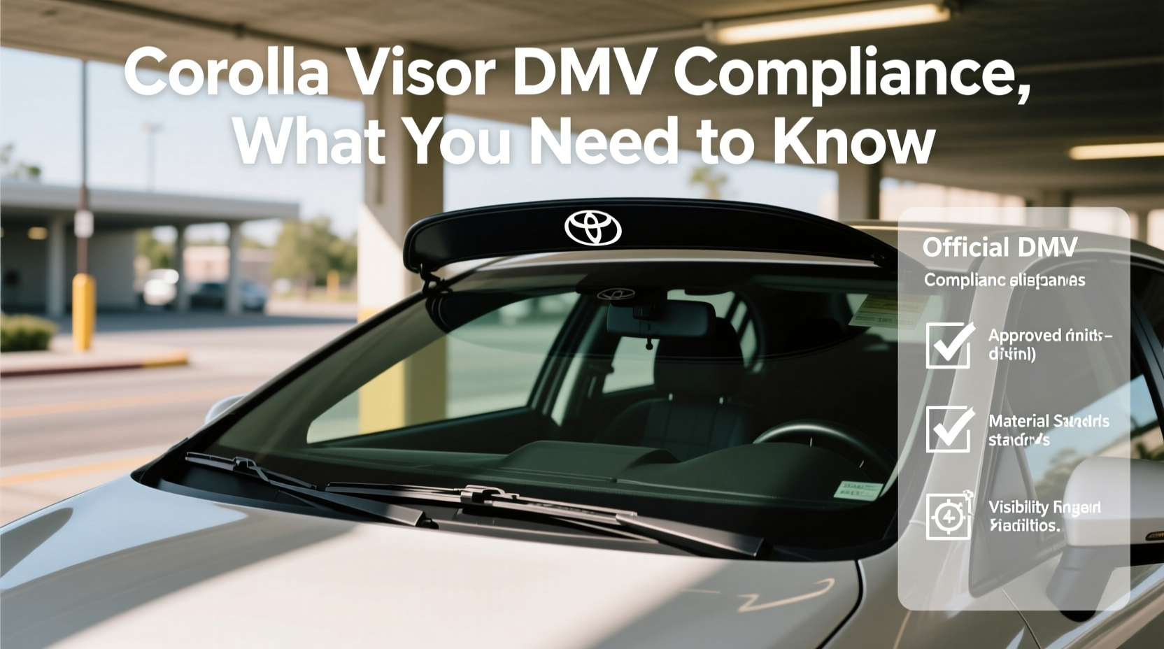 corolla visor dmv compliance