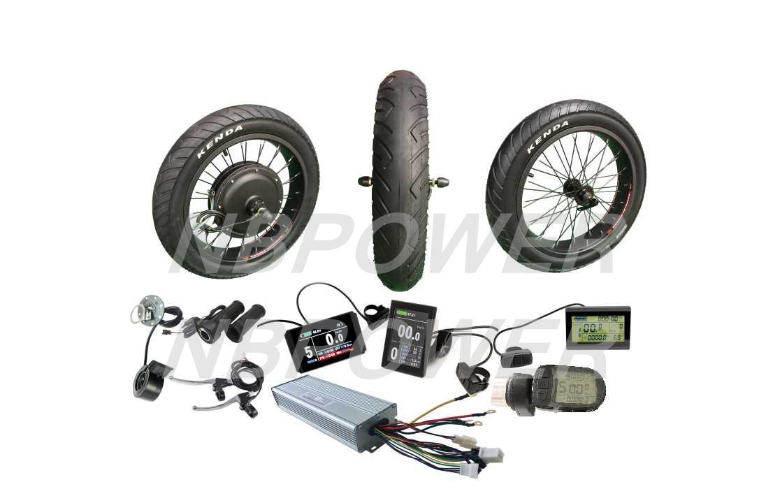 Flowbikem1初期モデルリアモーター20x4.0bafang48v750w NBpower 48V 2000W ファットタイヤ 電動自転車モーター変換キット 20x4